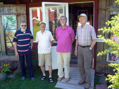 Tage Jonsson, Britt Nils Eriksson, Edvard Bender och Knall Holger Andersson